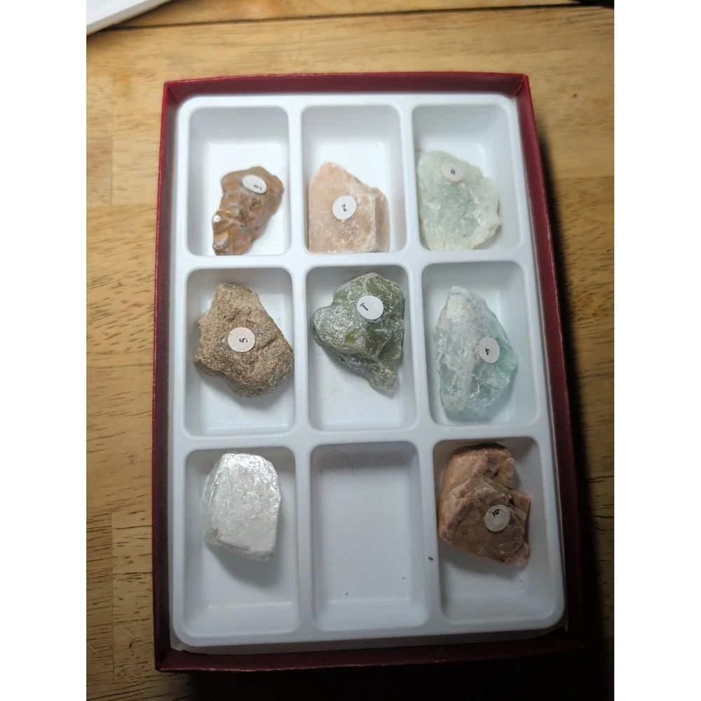 Geology Mineral Hardness Test Kit - Mohs Scale Minerals - Education Study Set VG